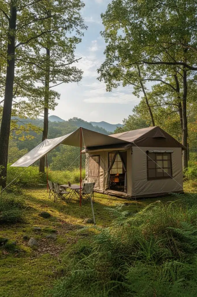 10-12 Kişilik Oxford Kumaş Şişme Çadır | 350x350x250cm | SU GEÇİRMEZ PU4000+MM