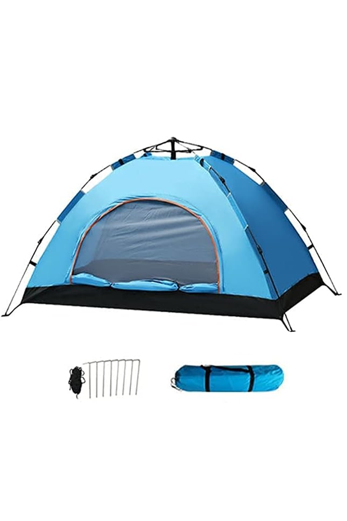 3 Kişilik Renkli Dayanıklı Tam Otomatik Kamp Çadırı 200x150x125