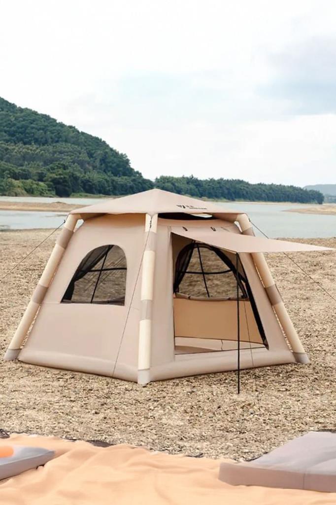 4 Kişilik 4 Mevsim Şişme Çadır 220 X 220 Pompalı Set
