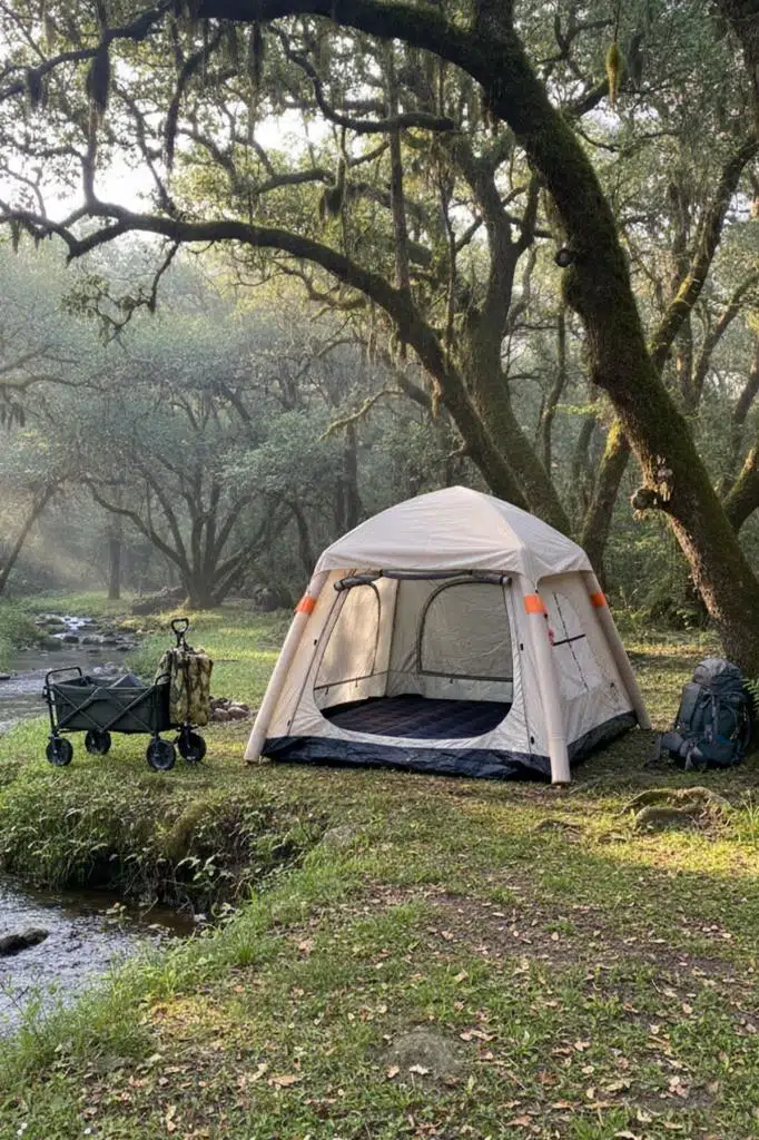 6 Kişilik Şişme Pratik Tenteli Kamp Çadırı 240x240x175