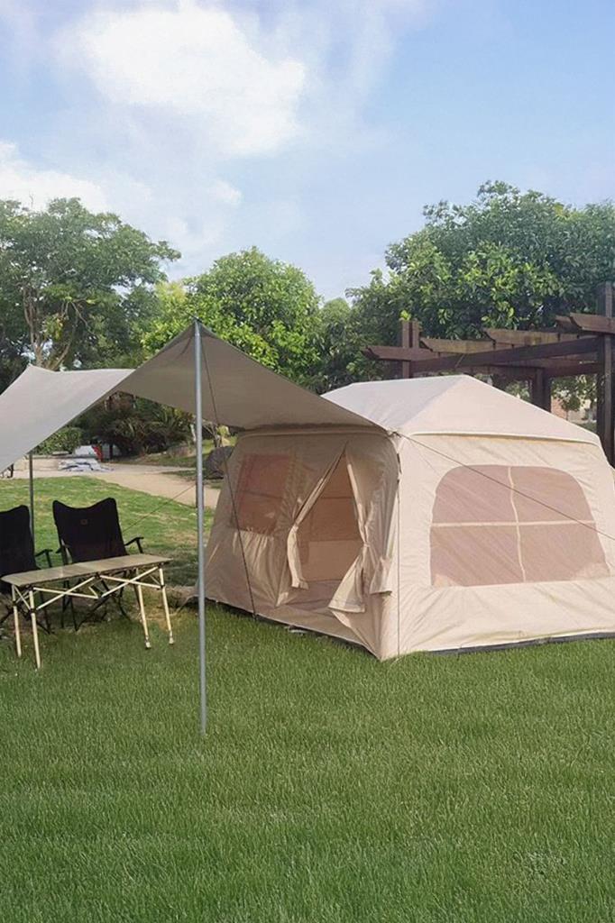 6 Kişilik Şişme Tenteli Yağmura Dayanıklı Kamp Çadırı 250x200 Yükseklik 180 Cm