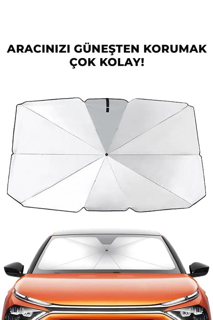 Araba Güneşliği ( Ön Cam Güneş Önleyici Katlanabilir Şemsiye)