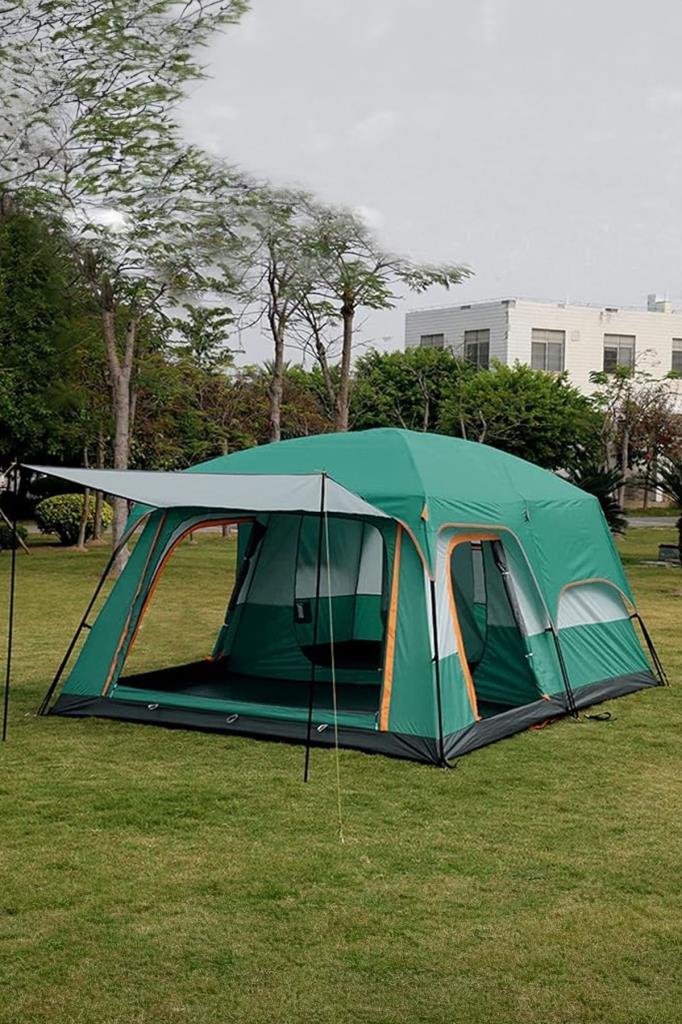 Büyük Odalı Çift Kat Dayanıklı Kamp Çadırı 430x305x203