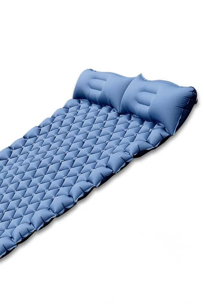 Fischer Pompasız Ayakla Şişen Çift Kişilik Katlanır Kamp Yatağı 190x120 - Mavi