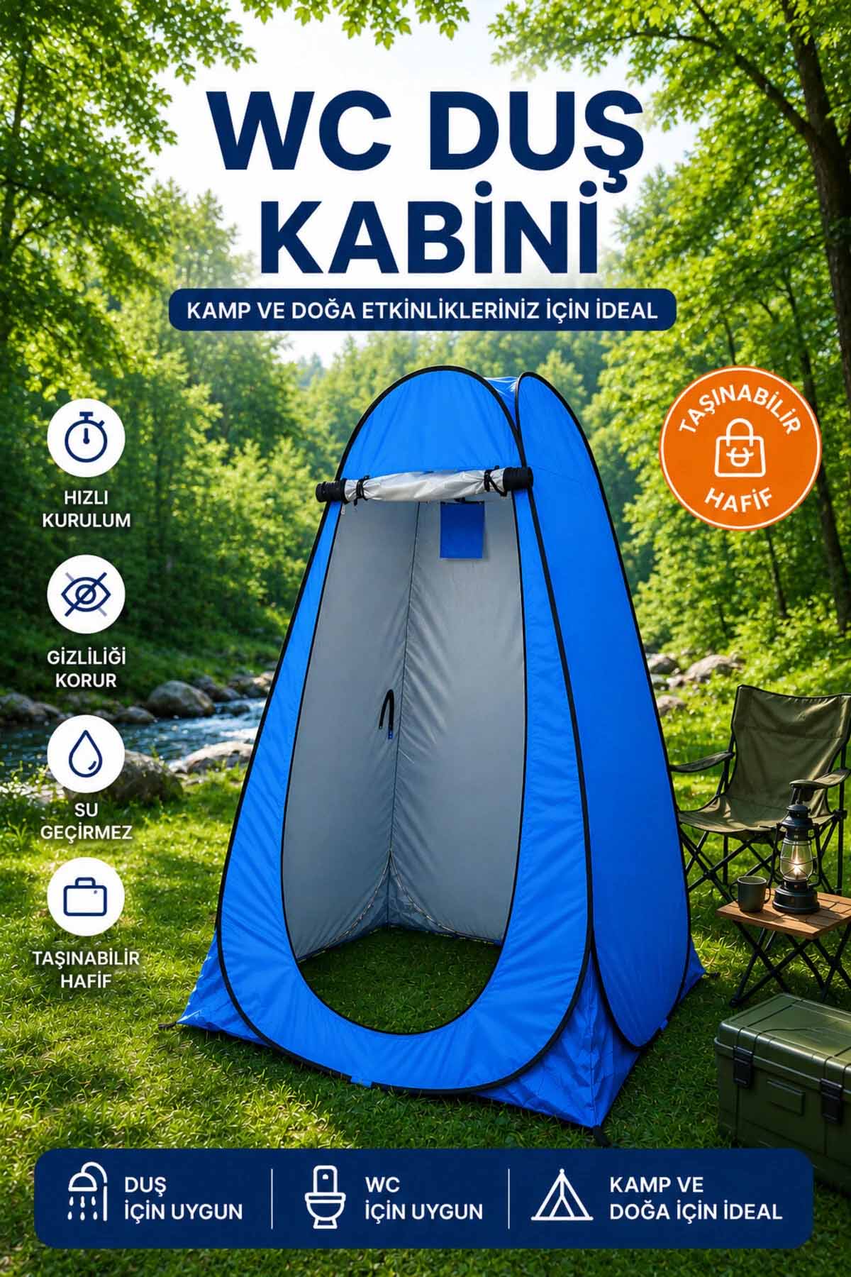 Otomatik Kabin Giyinme Çadırı,wc,duş Amaçlı Kullanım 120*120*190